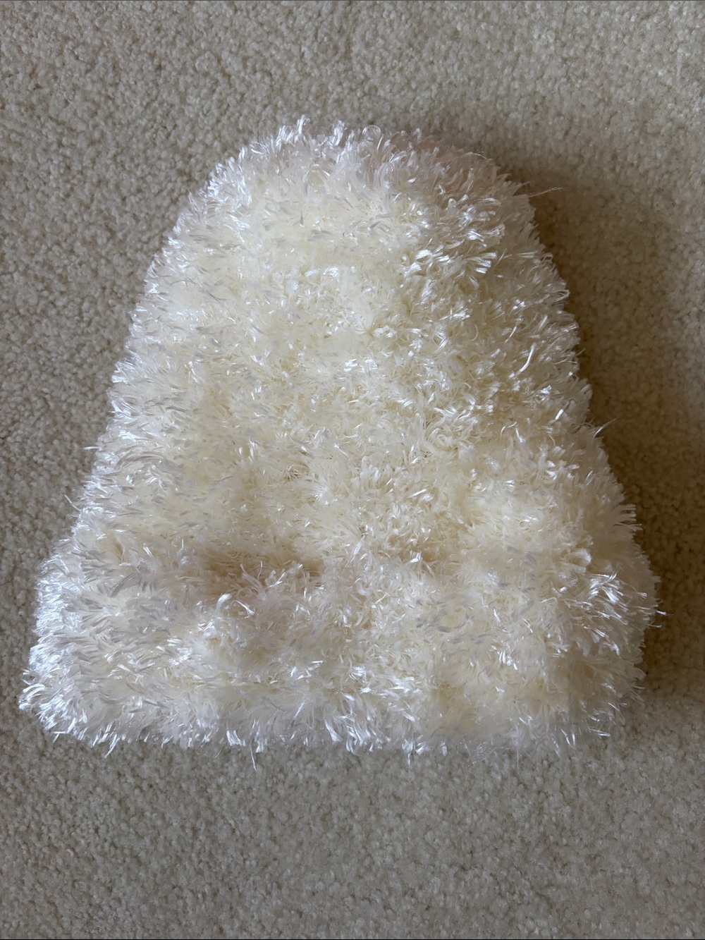 White/Cream Fluffy Winter Hat
